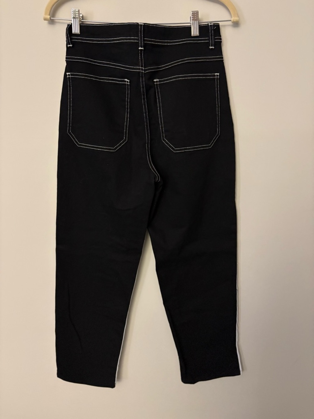 dELiA*s Women's Black & White Patchwork yin yang pants - Picture 3 of 6